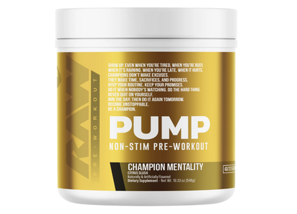 RAW PUMP NON STIM PREWORKOUT | 40/20 SERVICIOS