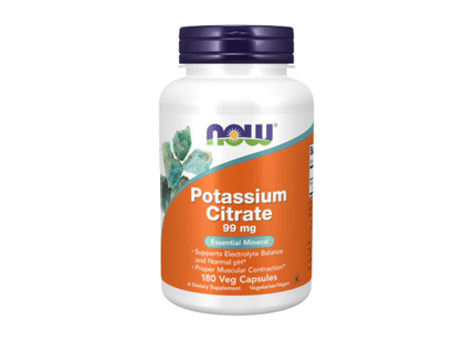 NOW Citrato de Potasio 99mg | 180 VEG CAPS