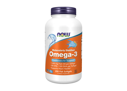 NOW Omega-3 Soporte Cardiovascular | 200 softgels