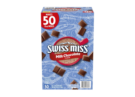 Swiss Miss | Mezcla para Chocolate Caliente con Leche | 50 sobres de 44 gramos