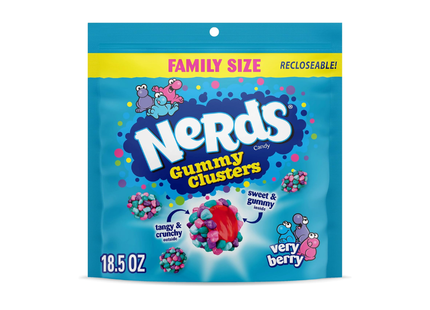 Nerds Gummy Cluster | Rainbow Gummies Con Incrustaciones de Nerds | 552 gramos