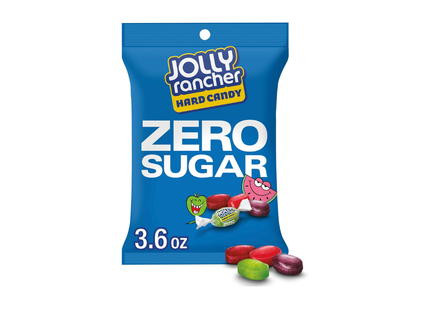 Jolly Rancher Zero Sugar | Sin Aspartame | sabor sandía, uva, frambuesa y manzana | 104 gramos