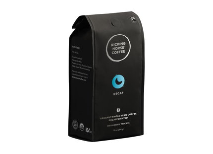 Kicking Horse Coffee Descafeinado | Swiss Water Process | Tostado Oscuro, Grano Entero | 10 oz | Orgánico, Kosher