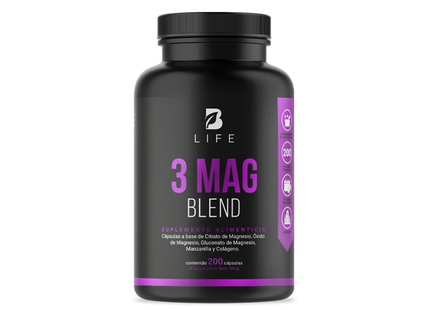 B LIFE 3 MAG BLEND Citrato, Óxido y Gluconato de Alta Absorción