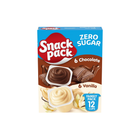 Snack Pack | Paquete de Aperitivos sin Azúcar | Pudding Chocolate & Vainilla | Paquete familiar | 12 unidades