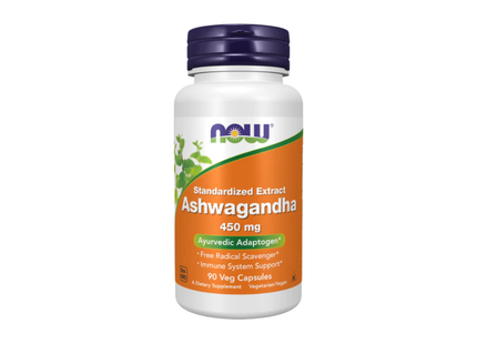 NOW EXTRACTO DE ASHWAGANDHA 450mg | 90 VEG CAPSULES