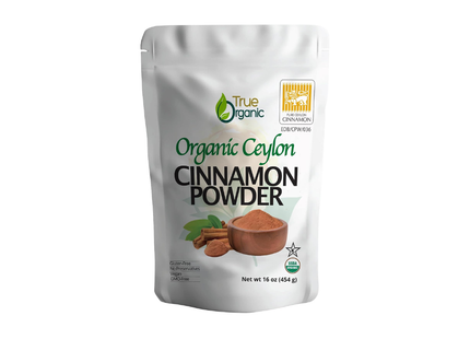 True Organic | Canela De Ceilán En Polvo | 454 gramos