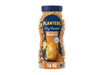 Planters | Cacahuates tostados | Sabor a miel dulce y sal marina | Kosher | 454 gramos