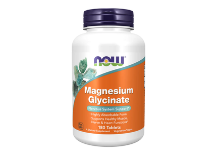 NOW Glicinato de Magnesio 200 mg | 180 tabs