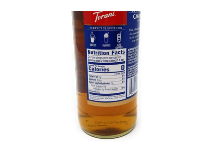 Torani Sugar Free Caramel Syrup | Jarabe Sin Azúcar Sabor Caramelo | 750 ml