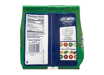 Life Savers Mints Wint O' Green | Mentas Envueltas Individualmente | 368 gramos