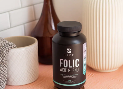 B LIFE Ácido Fólico con Brócoli y Espinaca | 240 Cápsulas