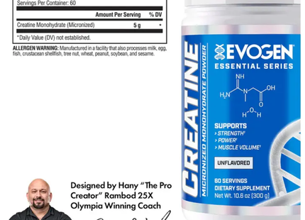 Evogen Creatina Monohidratada | 60 servicios