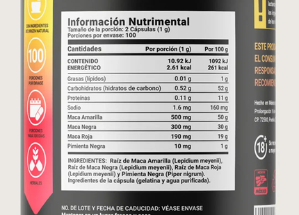 B LIFE Maca Blend | 100 Cápsulas