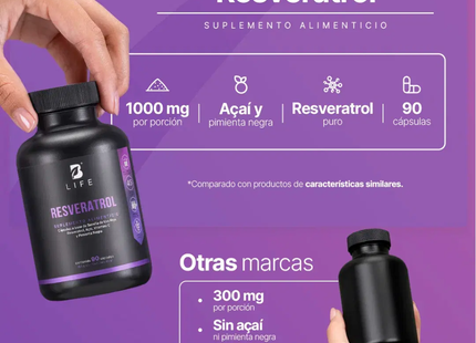 B LIFE Resveratrol | 90 Cápsulas