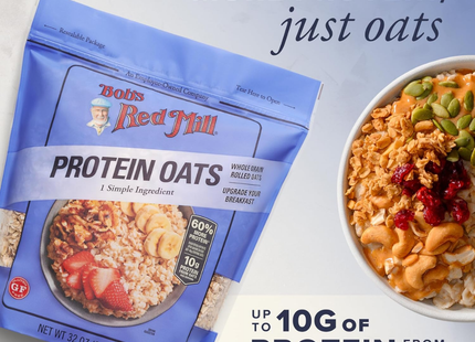 Bob's Red Mill | Avena Gourmet Sin Gluten Con 10g de Proteína Por Porción | 907 g