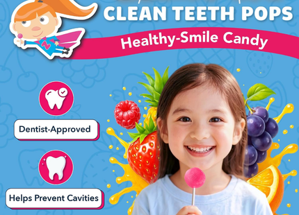 Zolli Pops Dientes Limpios | Paletas sin Azúcar sabores variados | 88g