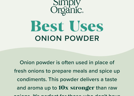 Simply Organic | Cebolla En Polvo | 85 gramos