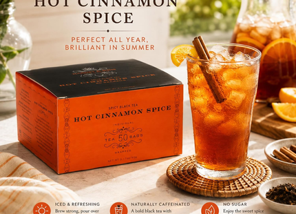Harney & Sons té de especias de canela caliente, 50 bolsas de té