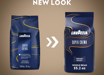 Lavazza Super Crema | Grano Entero de Tostado Medio | 1kg