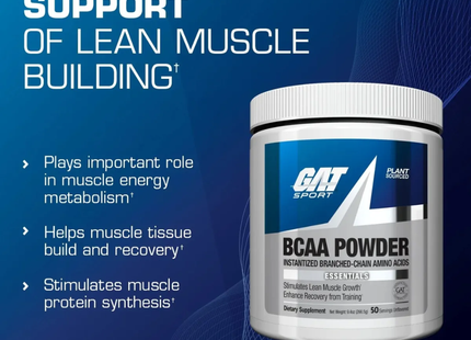 GAT SPORT BCAA POWDER | 50 SERVICIOS