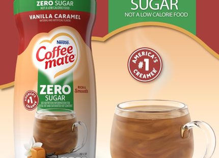 Coffee-Mate | Coffee Creamer Sabor Vanilla Caramel Sin Azúcar | 289 gramos