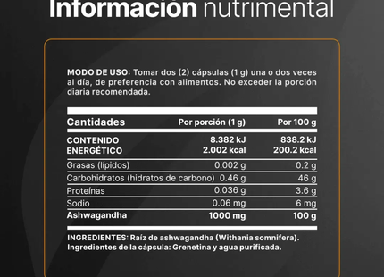 B LIFE Ashwaganda | 200 Cápsulas