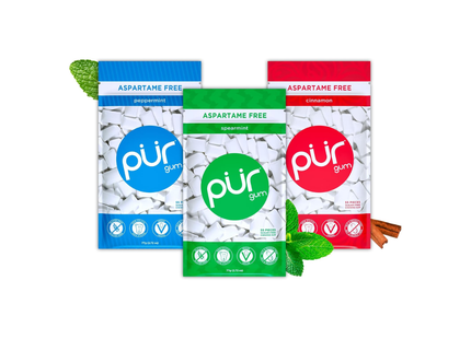 PUR GUM | Chicles Sin Azúcar, Sin Aspartame | 55 piezas