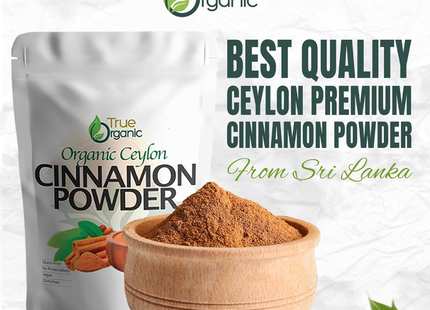 True Organic | Canela De Ceilán En Polvo | 454 gramos