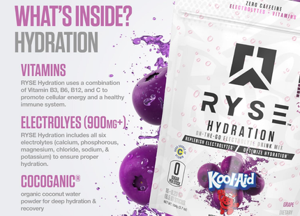 RYSE CORE HYDRATION | 16 GRAPE KOOL AID STICKS