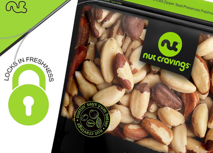 Nut Cravings | Nueces de Brasil Crudas Sin Sal Sin Cascara | 454 gramos