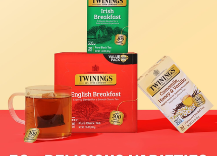 Twinings Té Negro | 100 Bolsas de Té Desayuno Inglés