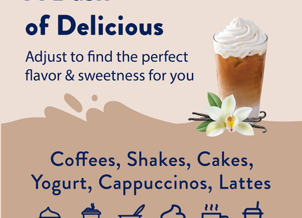 Jordan's Skinny Syrups | Jarabe endulzante para cafe y repostería sin azúcar | sabor vainilla | 750 ml