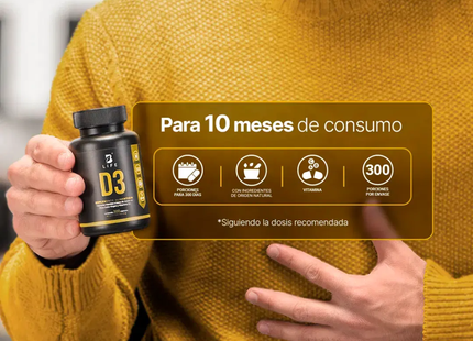B LIFE VITAMINA D3 | 300 Cápsulas