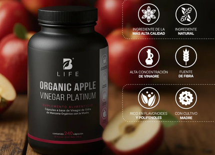 B LIFE ORGANIC APPLE VINEGAR PLATINUM | 240 cápsulas