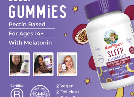 Mary Ruth's Gomitas de Melatonina para Dormir | 60 gomitas