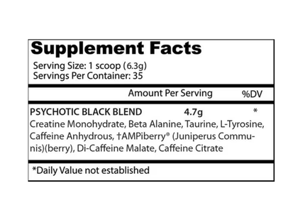 INSANE LABZ PSYCHOTIC | 35 SERVICIOS | BLACK