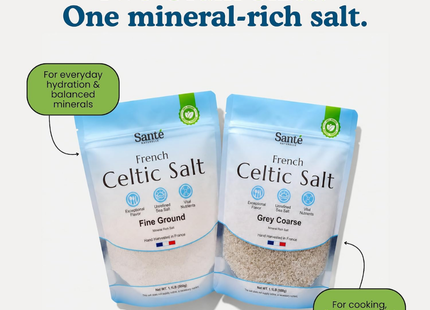 Sante Naturelle | Sal Marina Gruesa Gris Del Mar Céltico | 500g
