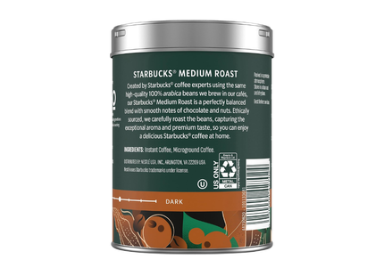 Starbucks Café Soluble Premium Tostado Medio | 90 gramos | Rinde 35 tazas